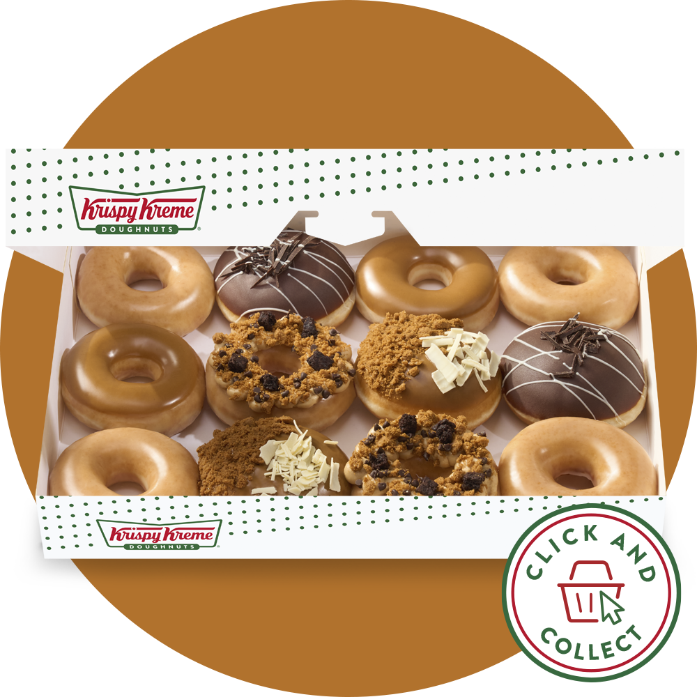 Krispy Kreme Limited Edition Biscoff® Choose Your Own Dozen Krispy Kreme Limited Edition Biscoff® Choose Your Own Dozen - click and collect. Customise this box.