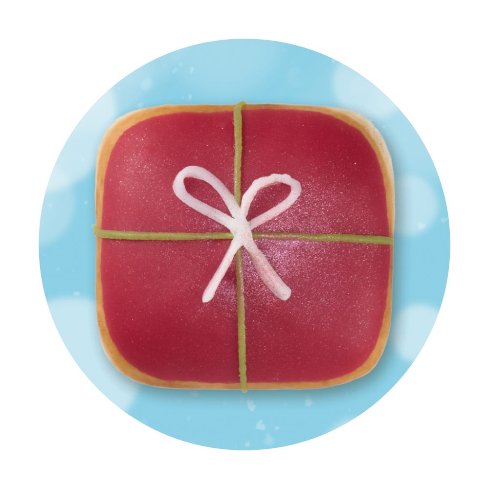 Limited edition Festive doughnut Krispy Kreme Merry Giftmas