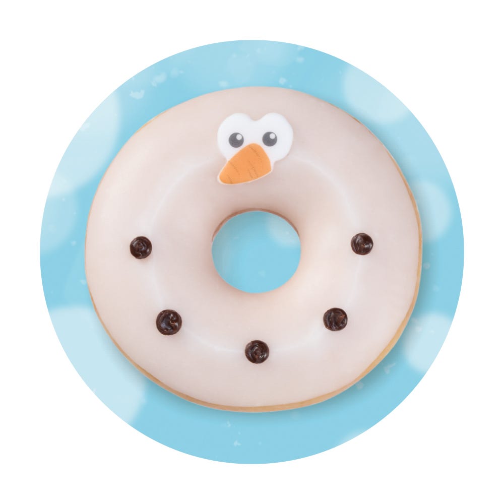 Limited edition Snowy The Doughman Krispy Kreme Snowy the Doughman