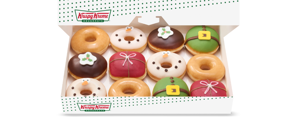 Limited edition online exclusive, North Pole doughnuts dozen Krispy Kreme North Pole doughnut dozen