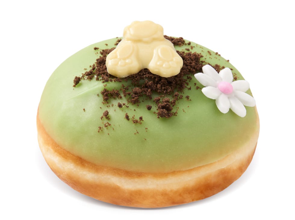 Krispy Kreme Burrowing Bunny Easter 2023 Doughnut Krispy Kreme Bunny Buried in the doughnut Easter 2023 LTO