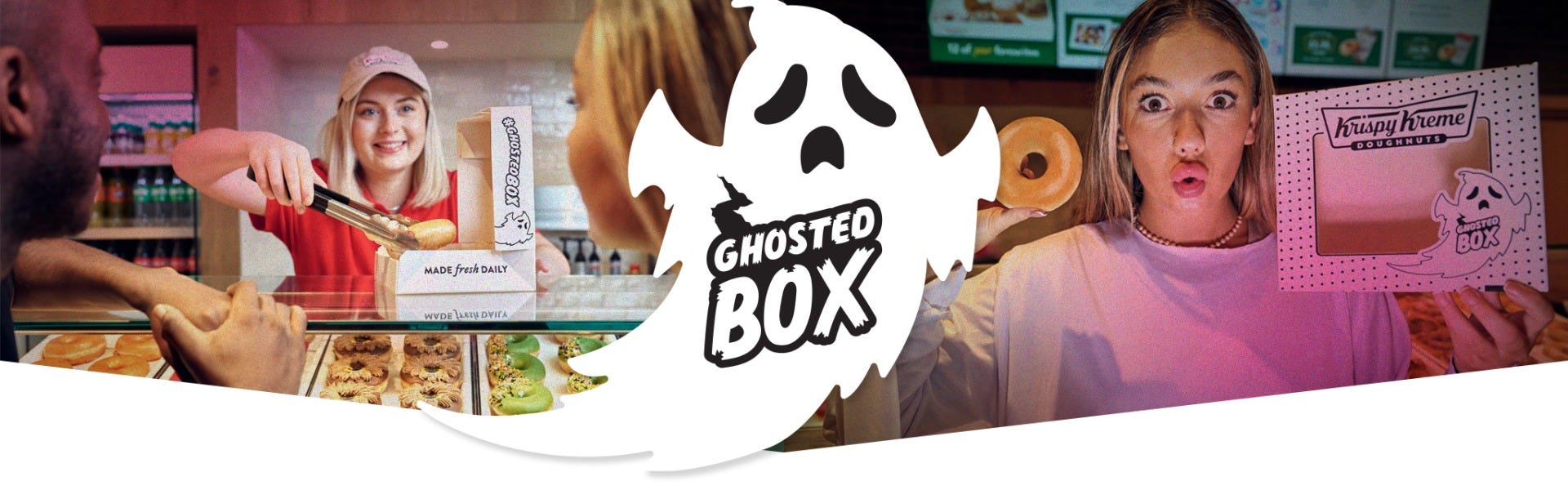 Krispy Kreme Halloween Limited Edition Ghosted Box Krispy Kreme Halloween Limited Edition Ghosted Box-Available for Nationwide Delivery