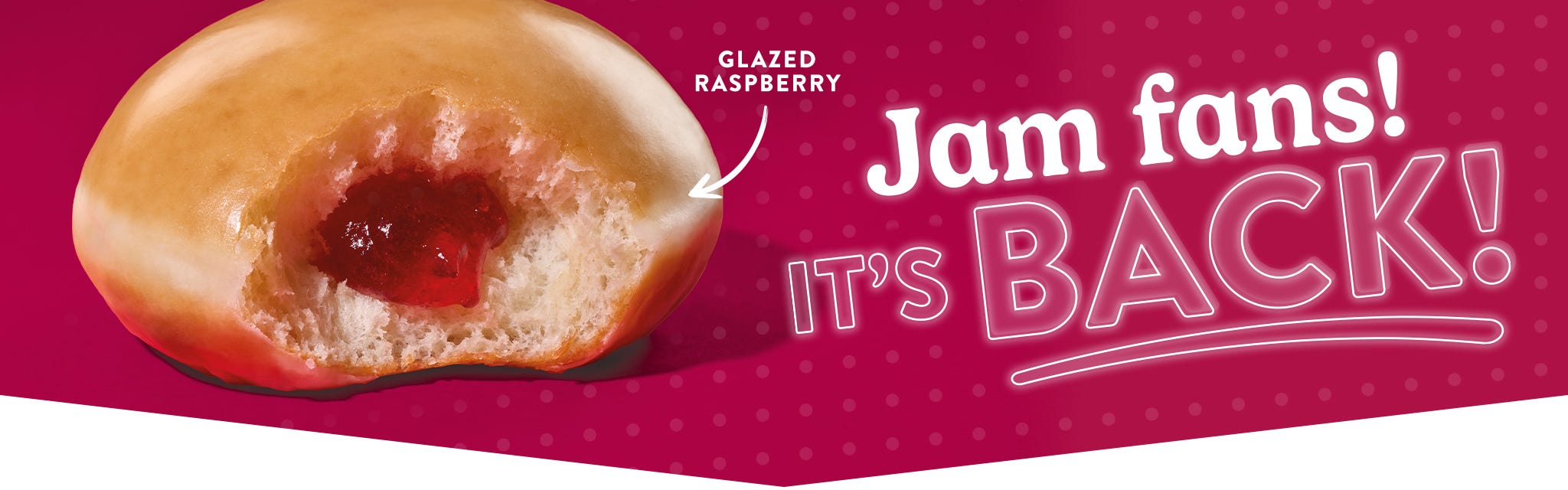 Krispy Kreme Glazed Raspberry Doughnut