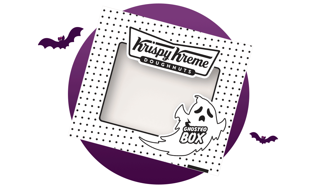 Krispy Kreme Ghosted Box Original Glazed 4-pack Krispy Kreme Ghosted Box Original Glazed 4-pack-Available for Nationwide Delivery