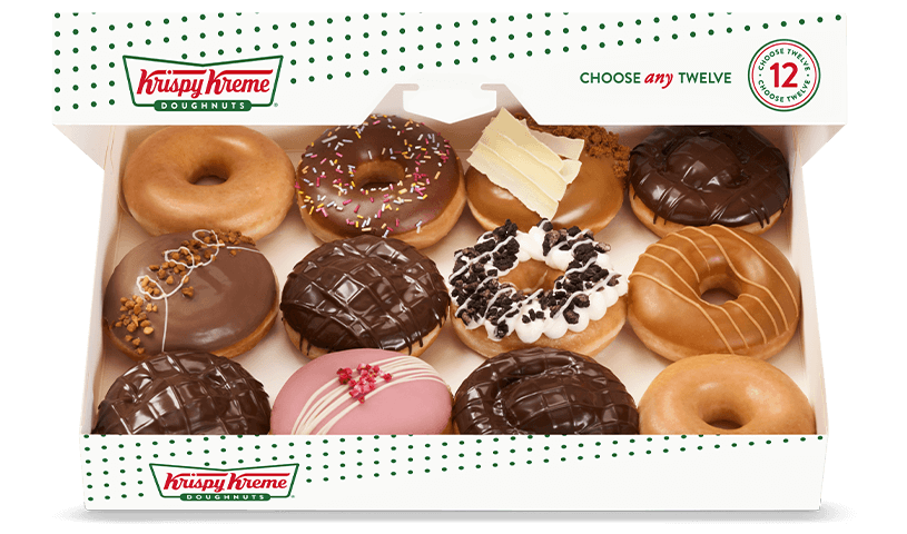 Krispy Kreme Jaffa Nut choose your own doughnut dozen