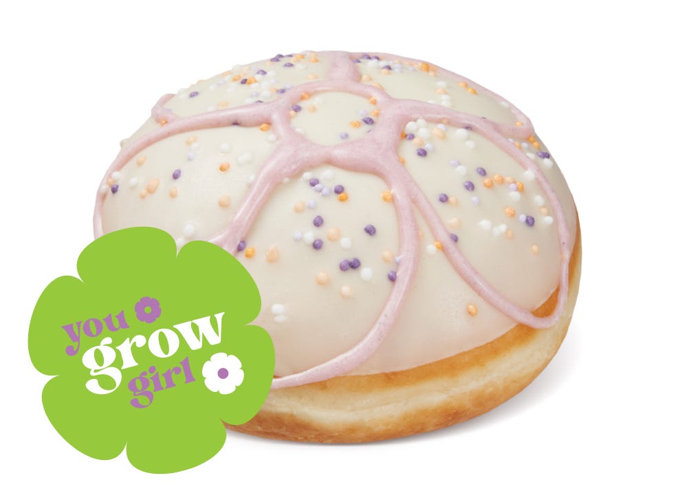 You Grow Girl Mother's Day Doughnut You Grow Girl Mother's Day single flower doughnut