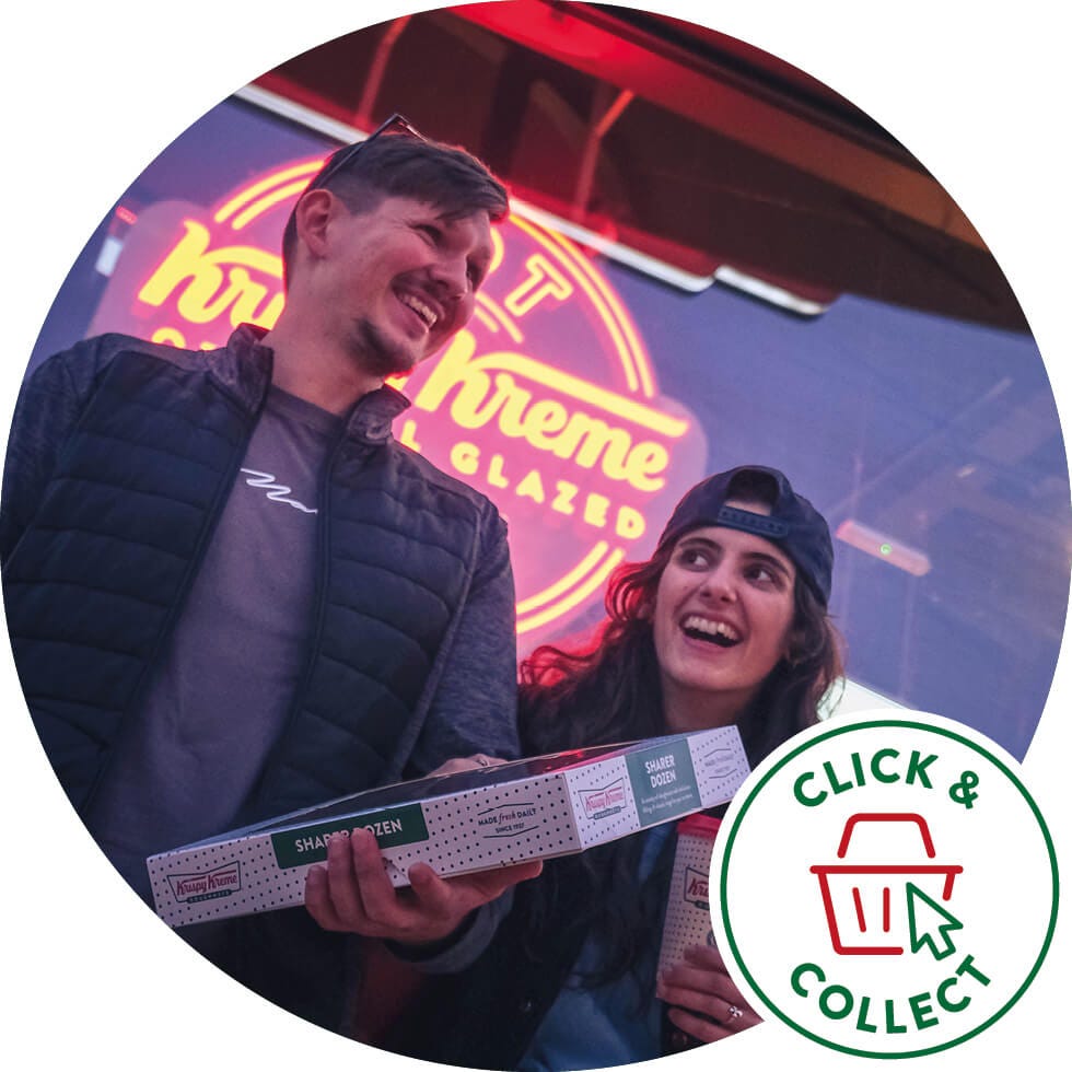Pre-order doughnuts to pick up at the new store opening Krispy Kreme click and collect